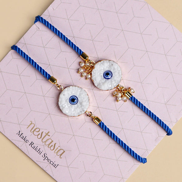 Evil Eye Adjustable Rakhi Lumba Set