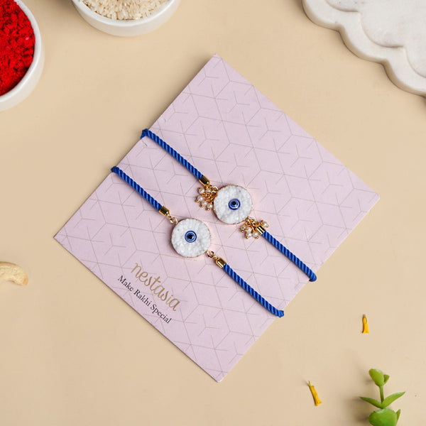 Evil Eye Adjustable Rakhi Bracelet Set