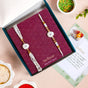 Evil Eye Protection White Rakhi Bracelet Gift Set