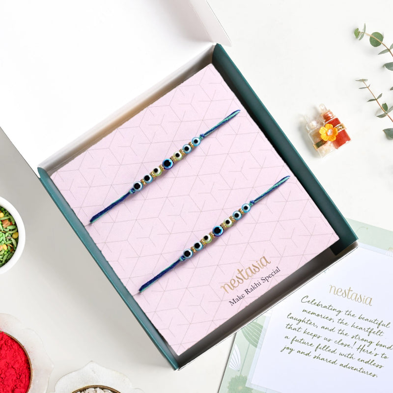 Evil Eye Rakhi For Brother Set Of 4 With Gift Box And Card