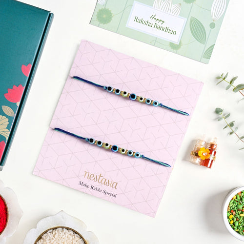 Evil Eye Rakhi For Brother Set Of 4 With Gift Box And Card