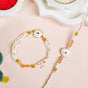 Evil Eye Protection White Rakhi Lumba Gift Set