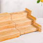 Extendable Wooden Kitchen Organiser Rack With Airtight Spice Jars Set Of 21