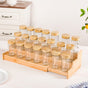 Extendable Wooden Kitchen Organiser Rack With Airtight Spice Jars Set Of 21