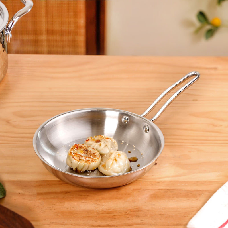 Extra Thick Tri Ply Stainless Steel Fry Pan 1000ml