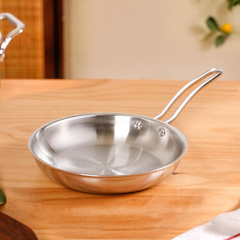 Extra Thick Tri Ply Stainless Steel Fry Pan 1500ml
