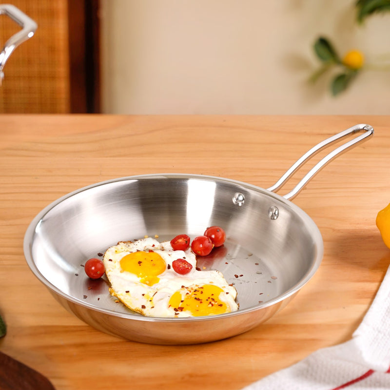 Extra Thick Tri Ply Stainless Steel Fry Pan 2000ml