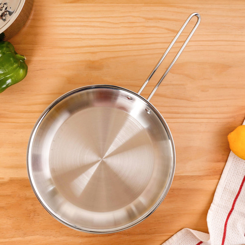 Extra Thick Tri Ply Stainless Steel Fry Pan 2000ml