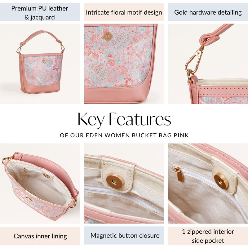 Eden Women Bucket Bag Pink