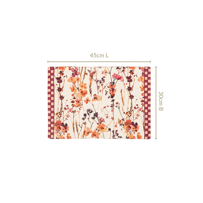 Checkered Border Placemat Set Of 6