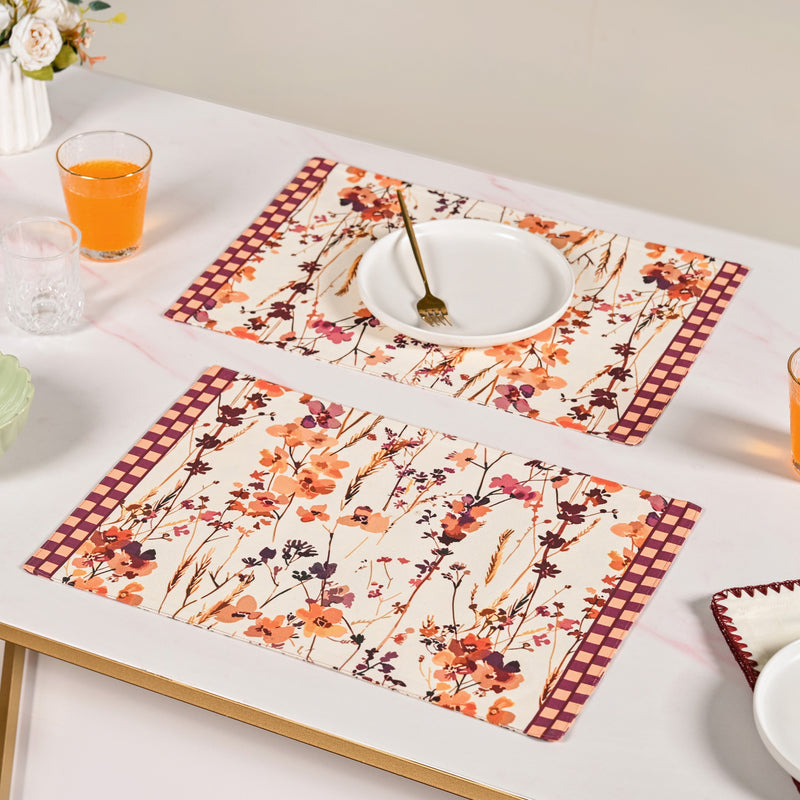 Checkered Border Placemat Set Of 6