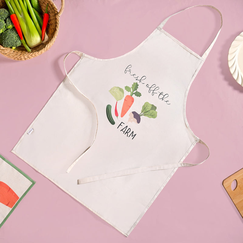 Farm Fresh Apron Mitten Pot Holder And Hand Towel Set Of 4