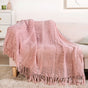Feather Soft Throw Blanket Blush Pink