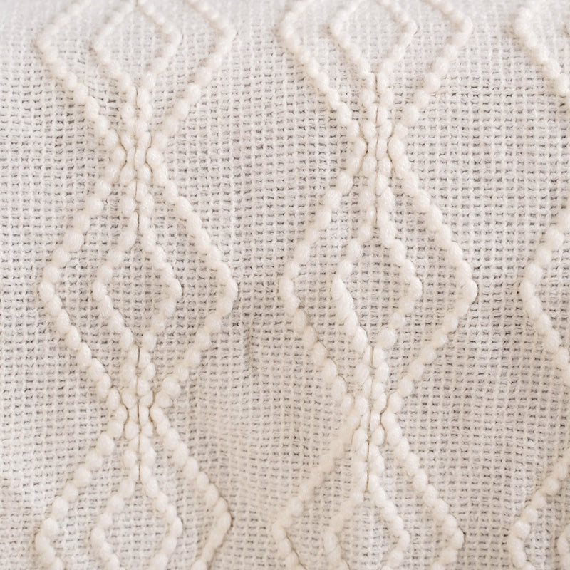 Feather Soft Throw Blanket Off White