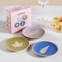 Fern Ceramic Dessert Plate Set Of 4 15cm