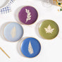 Fern Ceramic Dessert Plate Set Of 4 15cm