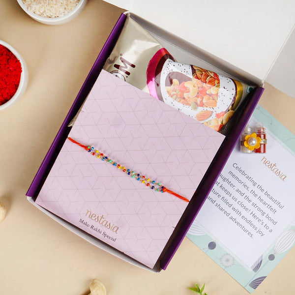 Festive Beads Rakhi Gift Set