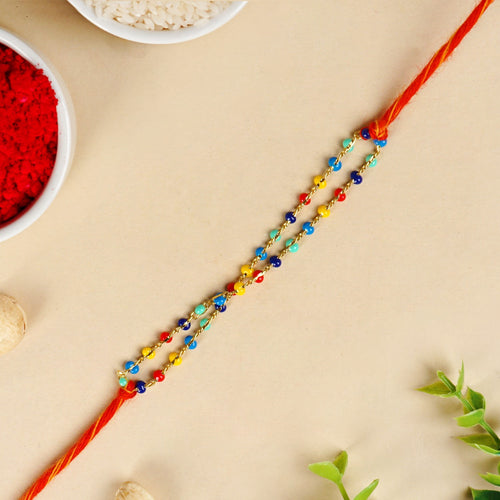 Festive Beads Rakhi Gift Set