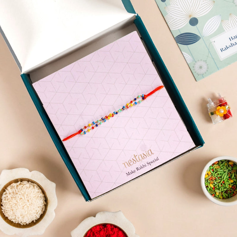 Festive Beads Rakhi Gift Set