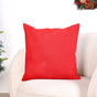 Festive Pine Leaves Bright Red Couch Cushion Cover 40x40cm