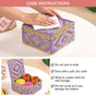 Festive Handcrafted Hamper Basket Gold And Purple
