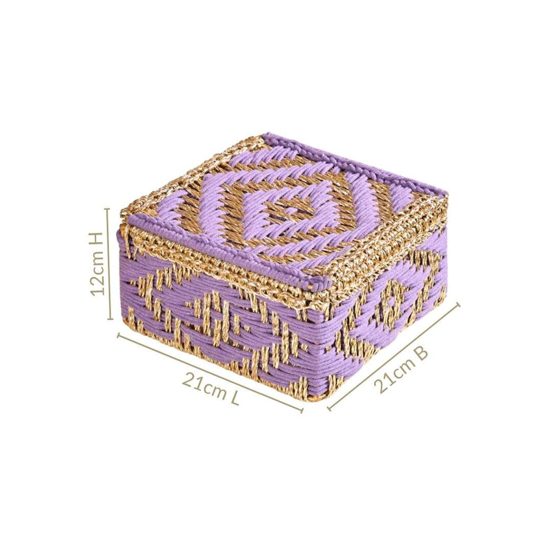 Festive Handcrafted Hamper Basket Gold And Purple