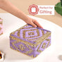 Festive Handcrafted Hamper Basket Gold And Purple