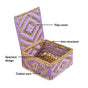 Festive Handcrafted Hamper Basket Gold And Purple
