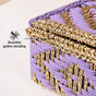 Festive Handcrafted Hamper Basket Gold And Purple