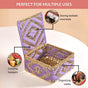 Festive Handcrafted Hamper Basket Gold And Purple