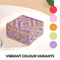 Festive Handcrafted Hamper Basket Gold And Purple
