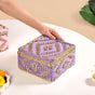 Festive Handcrafted Hamper Basket Gold And Purple