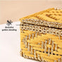 Festive Handwoven Basket Gold And Yellow