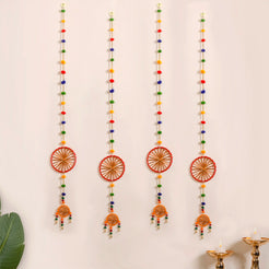 Festive Wheel Door Hanging Set Of 4