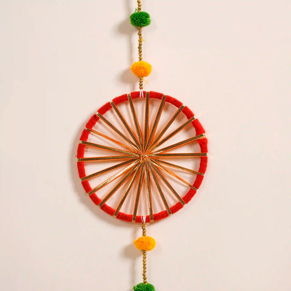 Festive Wheel Door Hanging Set Of 4