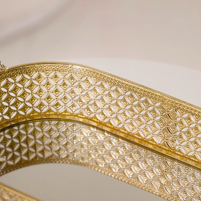 Decorative Oval Tray Gold Small- Decorative Oval Tray, Gold Tray Small, Small Gold Tray, Elegant Oval Tray