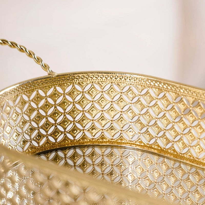 Decorative Oval Tray Gold Small- Decorative Oval Tray, Gold Tray Small, Small Gold Tray, Elegant Oval Tray