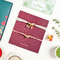 Peach Bird Rakhi And Lumba Bracelet Gift Set