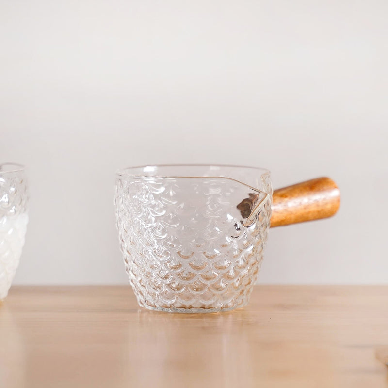 Glass Syrup Bowl With Handle 120ml Set Of 2