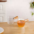 Glass Syrup Bowl With Handle 120ml Set Of 2