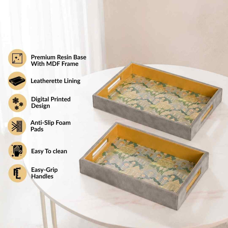 Fleure Heritage Tray Set Of 2