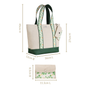 Flolane Canvas Handbag With Coin Pouch Green