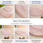 Ultra Soft Cotton Door Mat Baby Pink Set Of 2 24x16 Inch