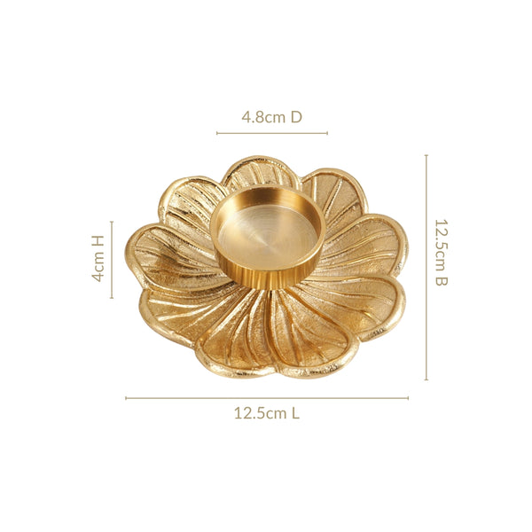 Flora Festive Tealight Holder Set Of 2 In Festive Gift Box
