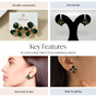 Flora Twist Stud Earrings Green