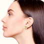 Flora Twist Stud Earrings White