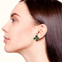 Flora Twist Stud Earrings Green