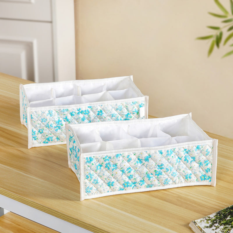 FloraFold Wardrobe Organizer Set Of 2 In Blue