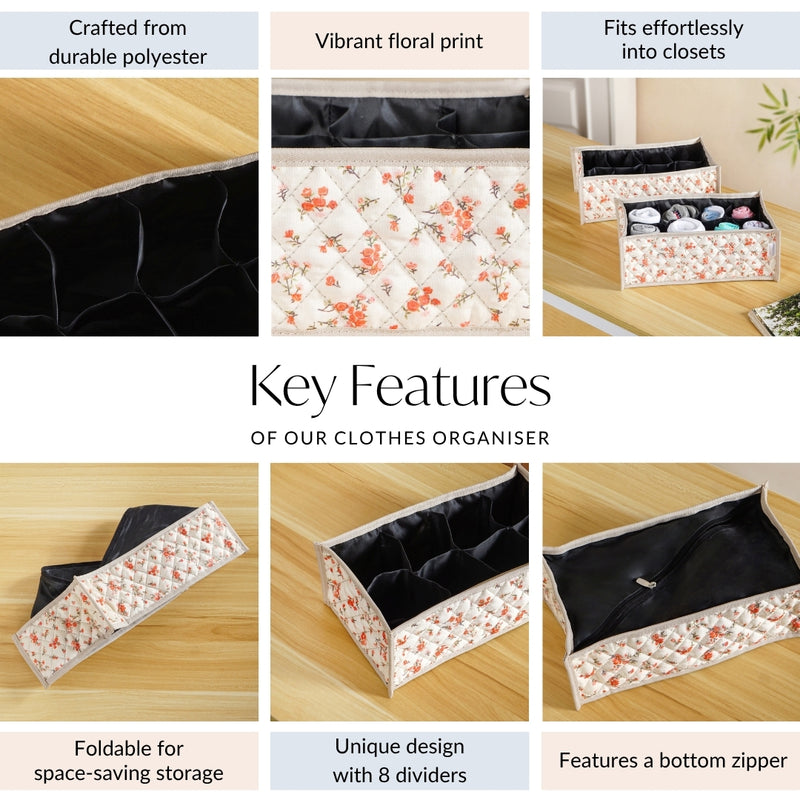 FloraFold Wardrobe Organizer Set Of 2 In Coral