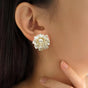 Floral Accent Cluster Earrings